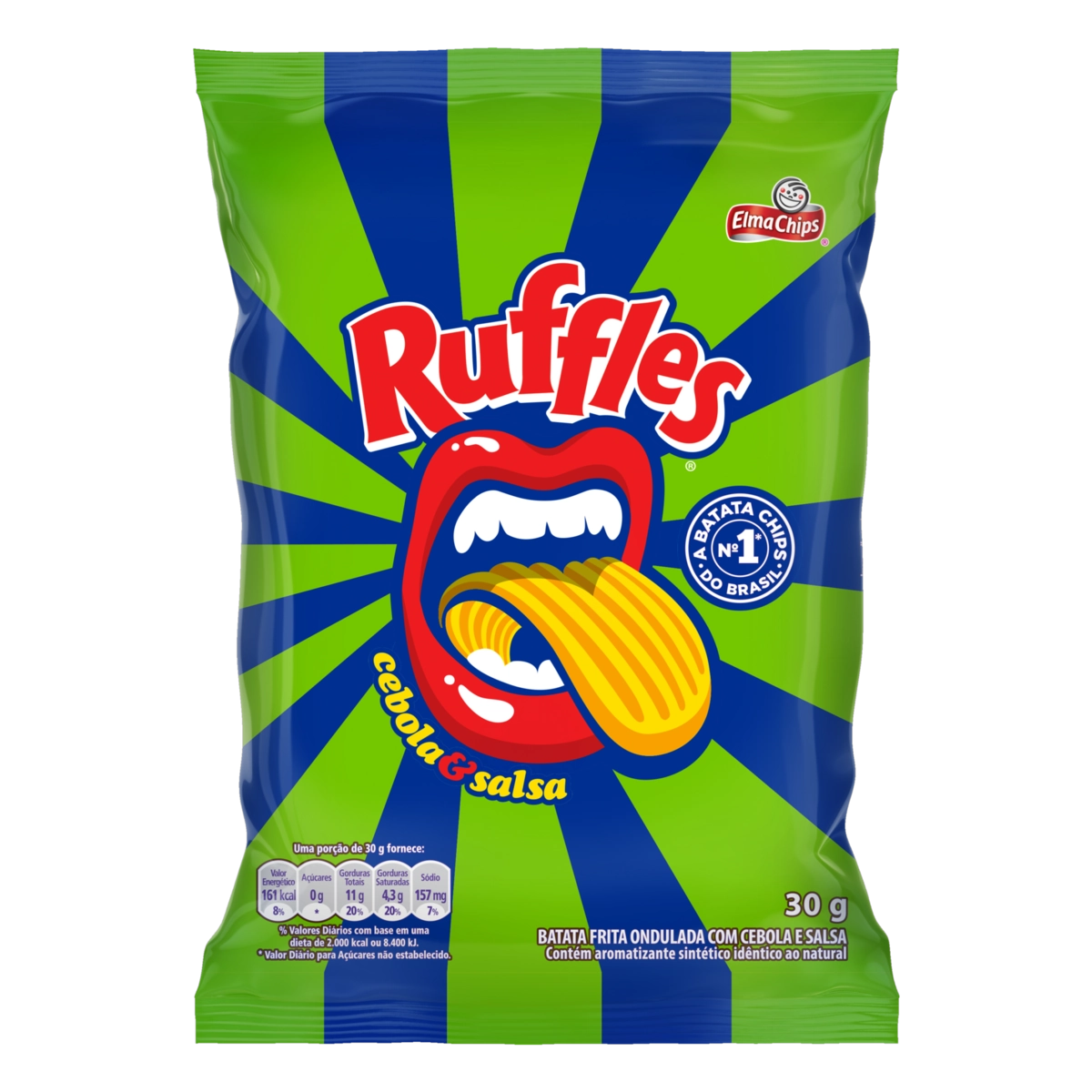 Batata Frita Ondulada Cebola E Salsa Elma Chips Ruffles Pacote 30g