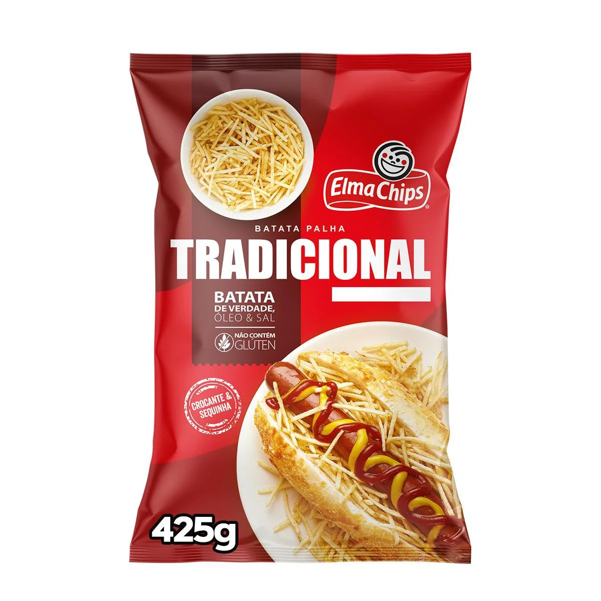 Batata Palha Tradicional Elma Chips Pacote 425g