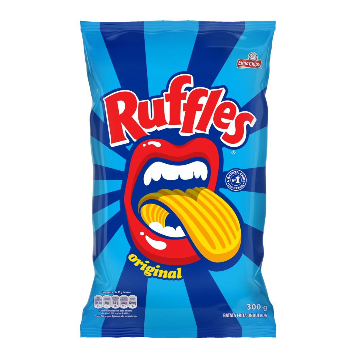 Batata Frita Ondulada Original Elma Chips Ruffles Pacote 300g