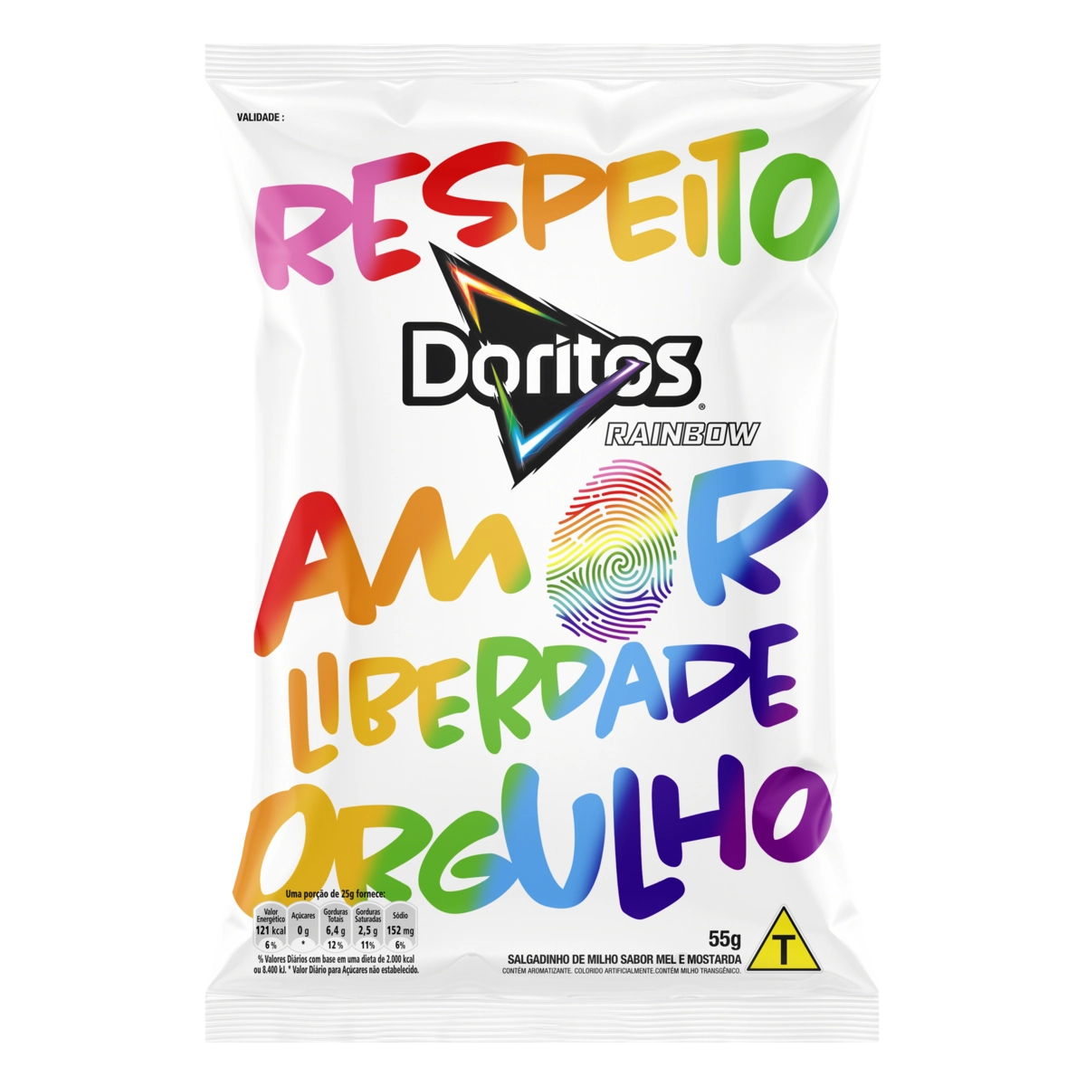 Salgadinho de Milho Doritos Rainbow Pacote 55g