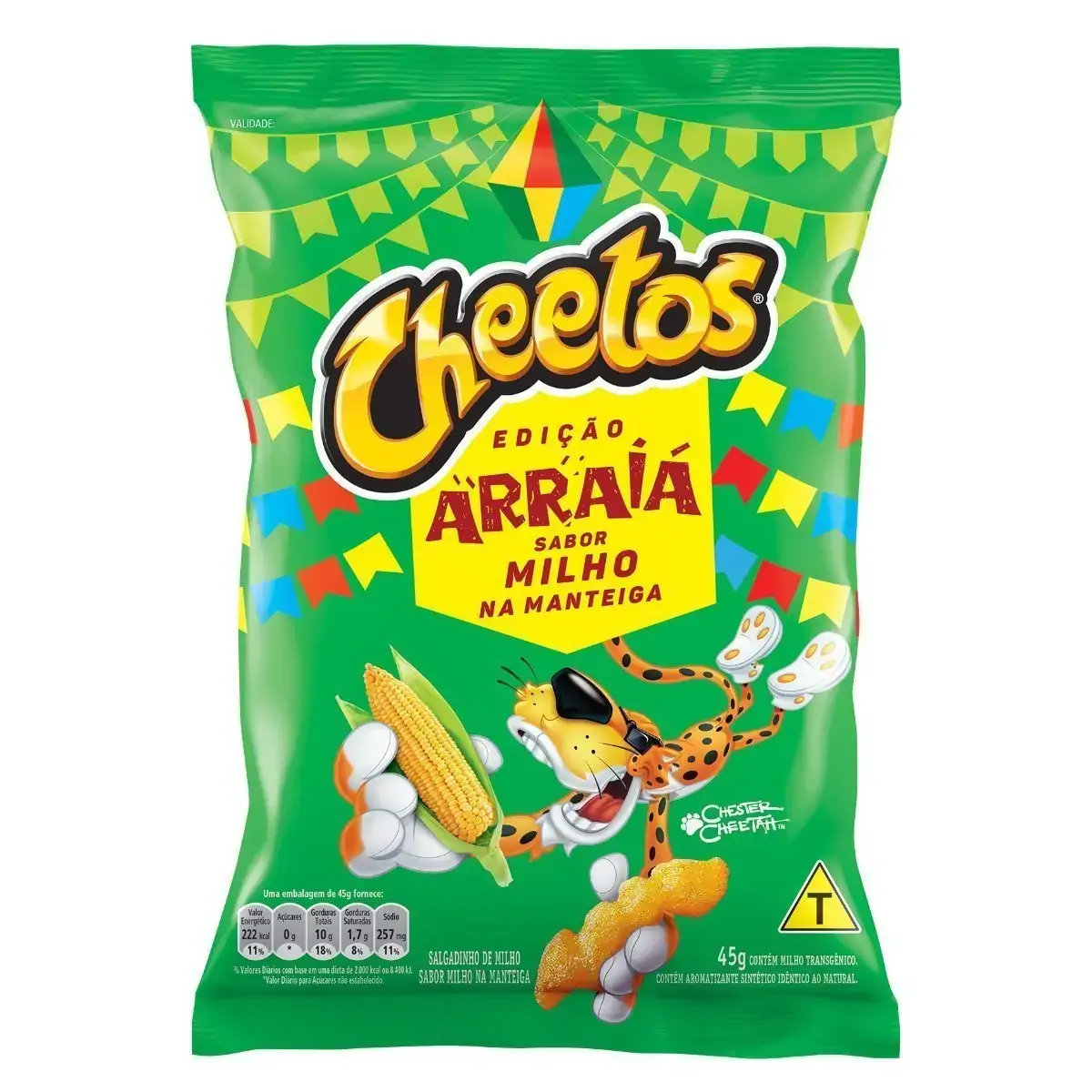 Salgadinho De Milho Na Manteiga Cheetos Pacote 45g Edição Especial Arraiá