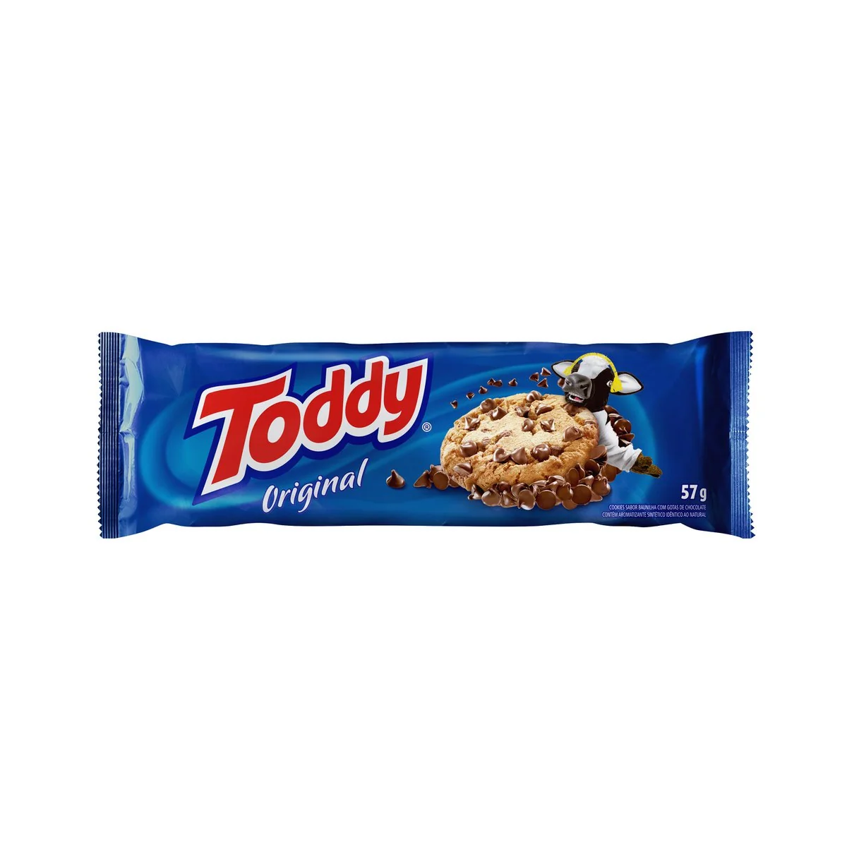 Biscoito Cookie Sabor Baunilha com Gotas de Chocolate Toddy 57g