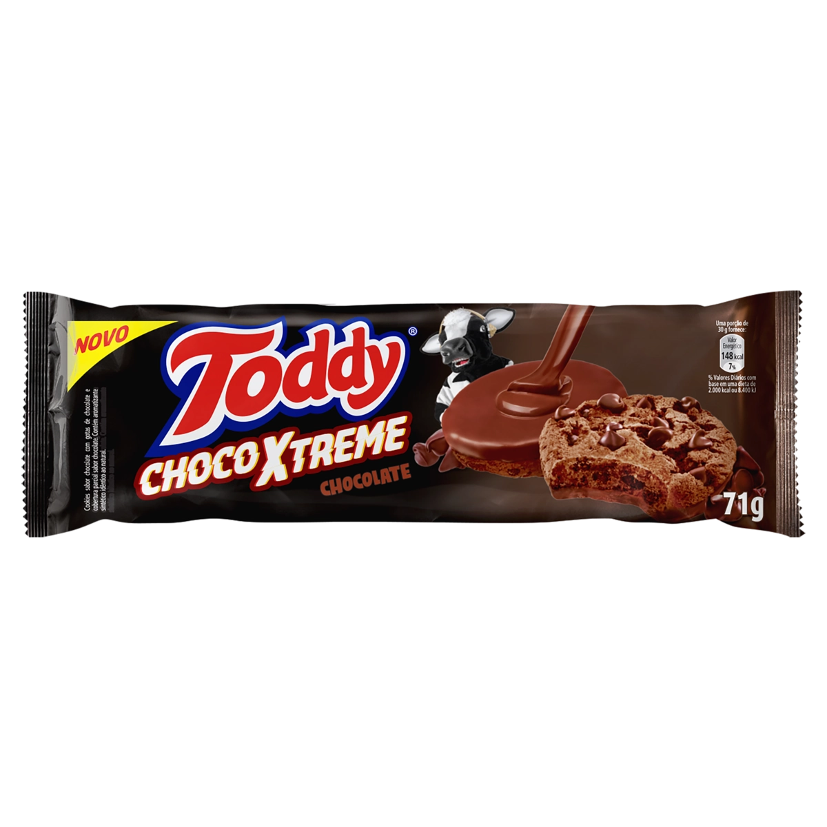 Biscoito Cookie Chocolate ChocoXtreme Toddy Pacote 71g
