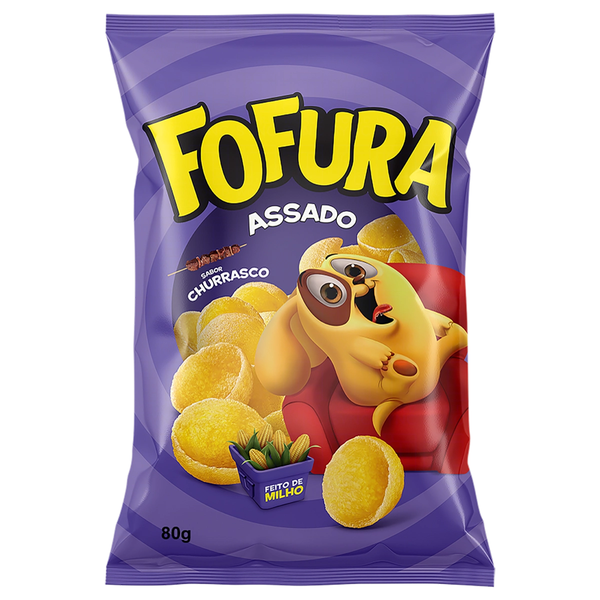 Salgadinho De Milho Churrasco Fofura Pacote 80g