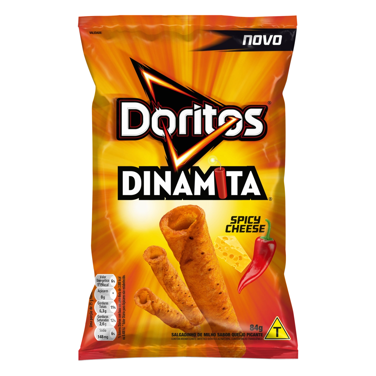Salgadinho de Milho Spicy Cheese Doritos Dinamita Pacote 84g