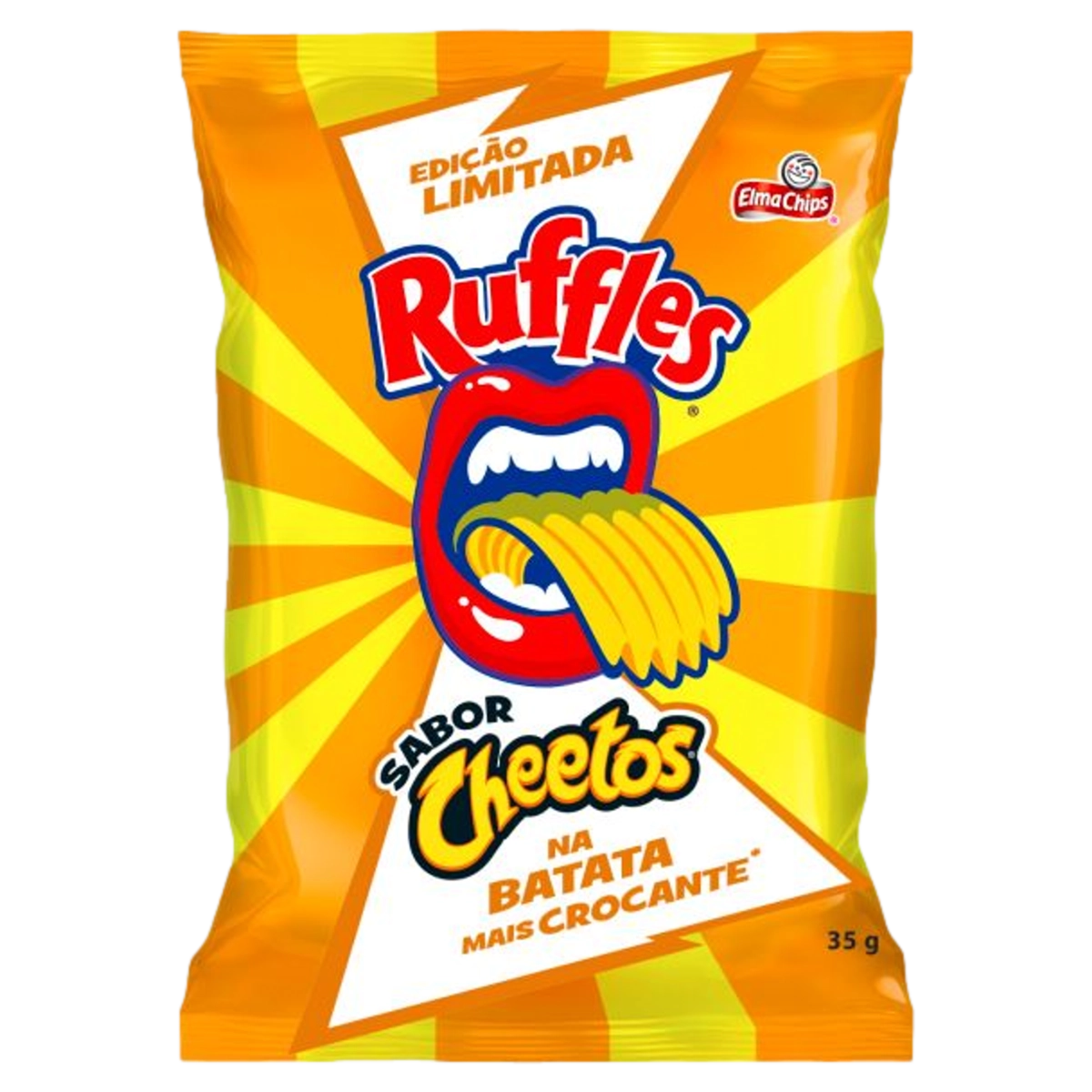 Batata Frita Ondulada Cheetos Elma Chips Ruffles Pacote 35g