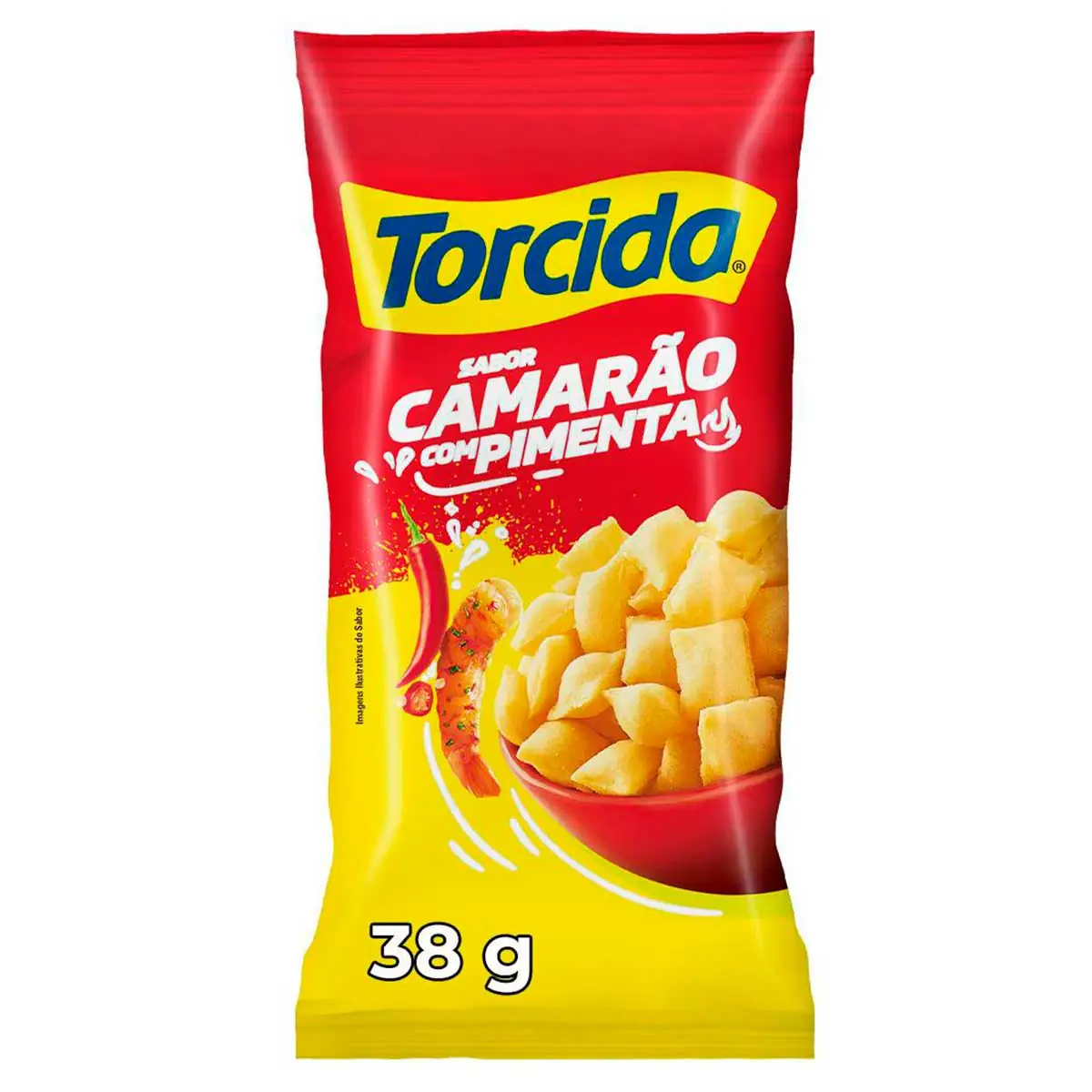 Salgadinho de Trigo Sabor Camarão com Pimenta Torcida 38g