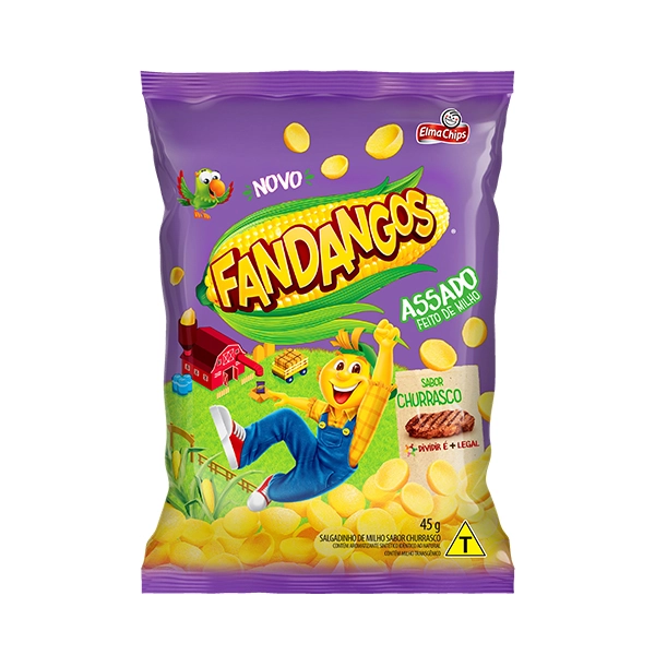 Salgadinho De Milho Churrasco Elma Chips Fandangos Pacote 45g