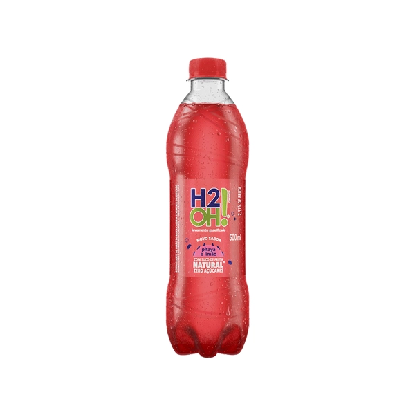 Refrigerante Pitaya E Limão Zero Açúcar H2oh Garrafa 500ml