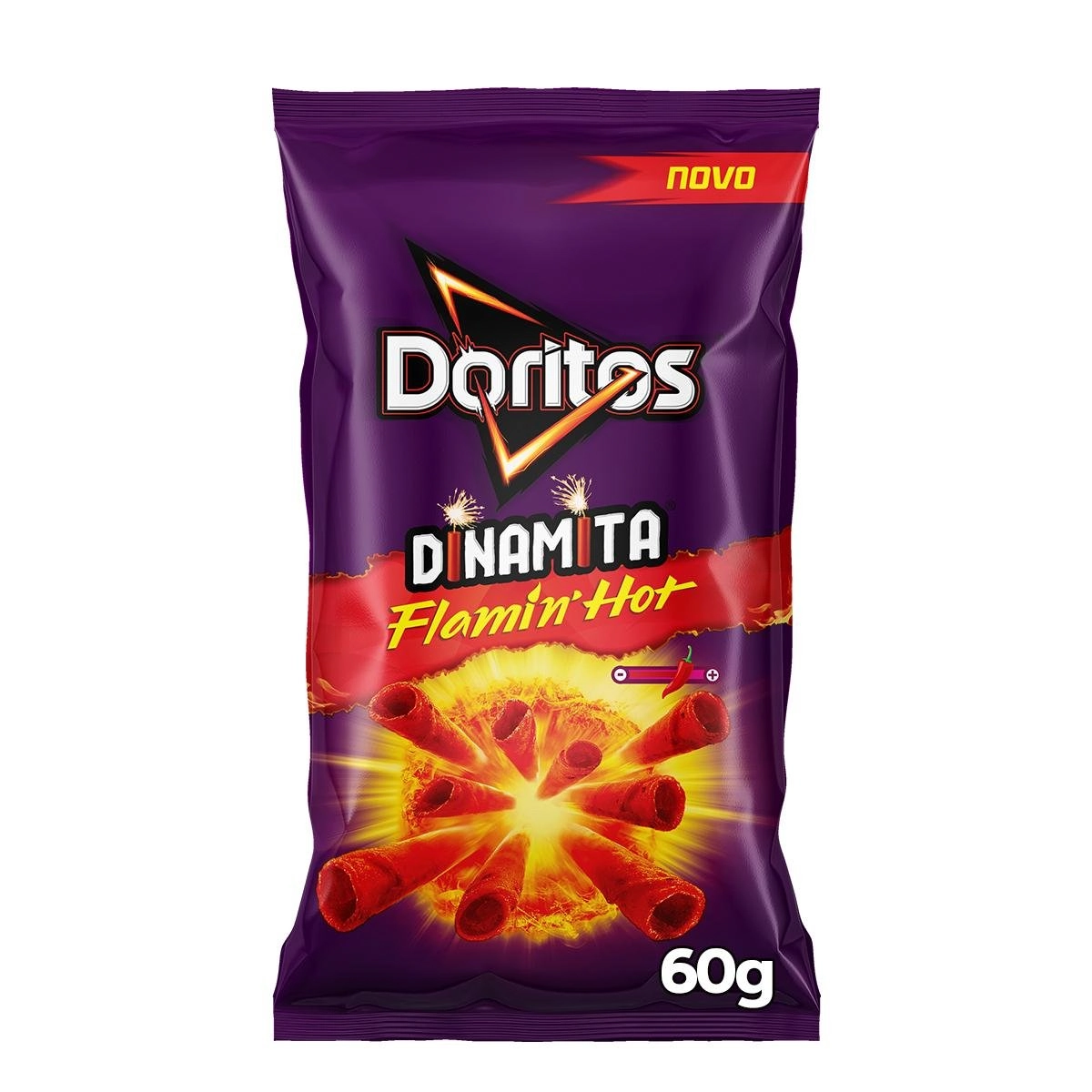 Salgadinho De Milho Carne Defumada Picante Doritos Dinamita Flaminhot Pacote 60g