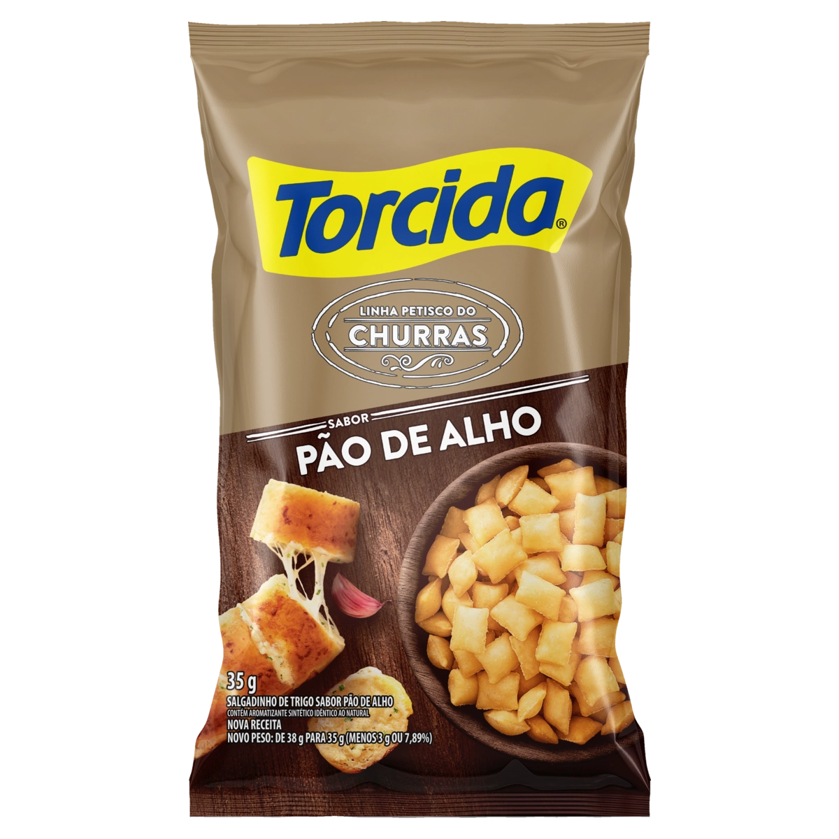 Salgadinho De Trigo Pão De Alho Torcida Churras Pacote 35g