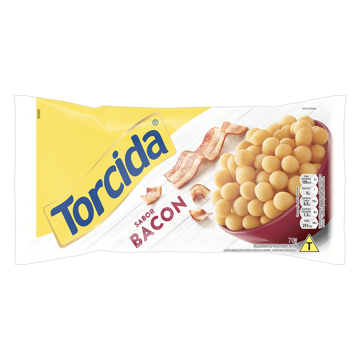 Salgadinho De Trigo Bacon Torcida Pacote 60g