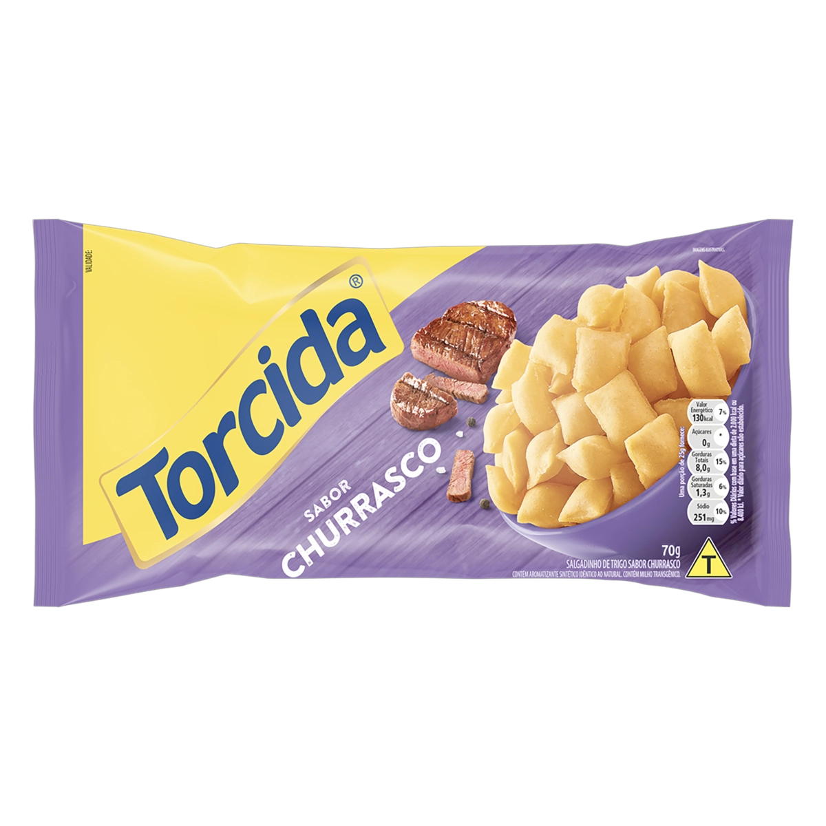 Salgadinho De Trigo Churrasco Torcida Pacote 60g