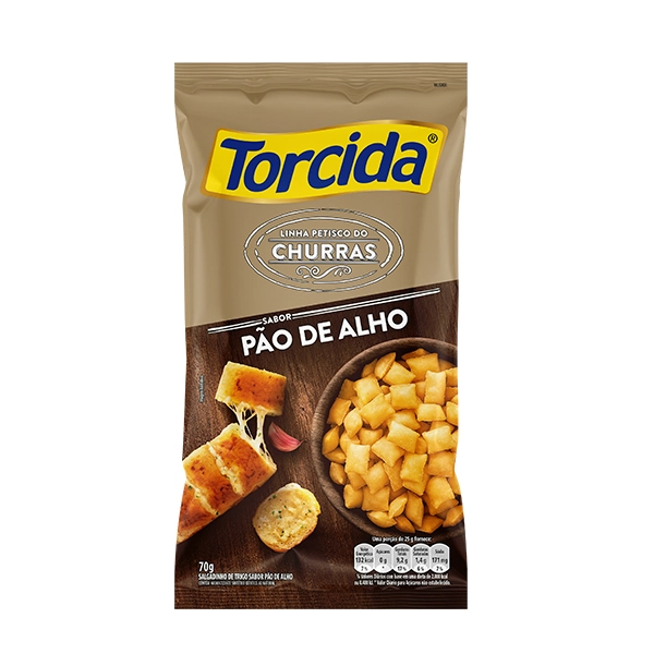 Salgadinho De Trigo Pão De Alho Torcida Churras Pacote 60g