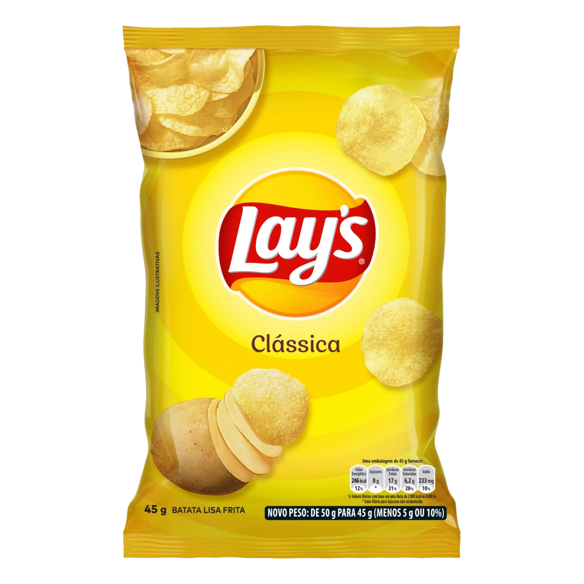 Batata Frita Lisa Clássica Lays Pacote 35g