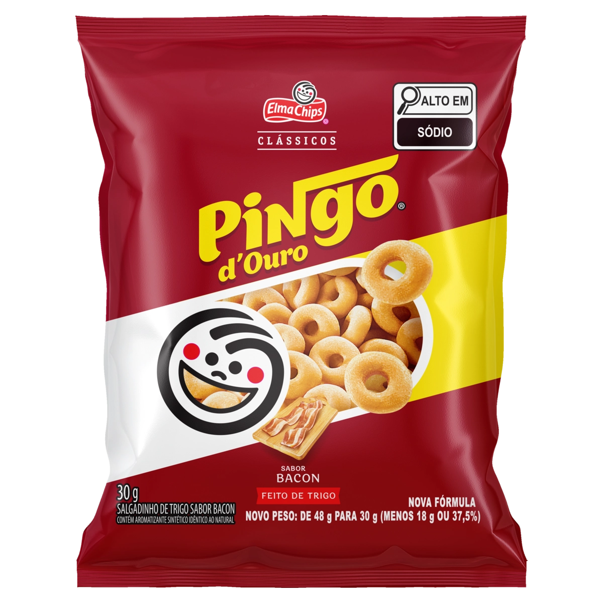 Salgadinho De Trigo Bacon Elma Chips Pingo Douro Clássicos Pacote 30g