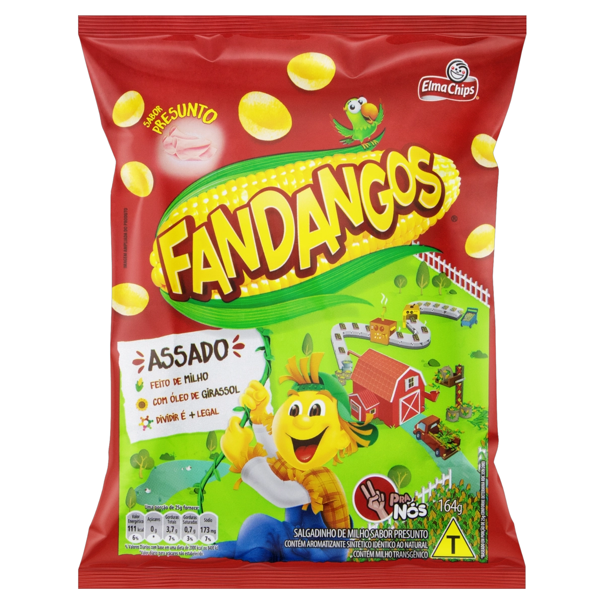 Salgadinho De Milho Presunto Elma Chips Fandangos Pacote 105g