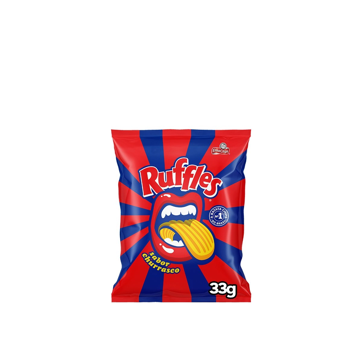Batata Frita Ondulada Churrasco Elma Chips Ruffles Pacote 33g