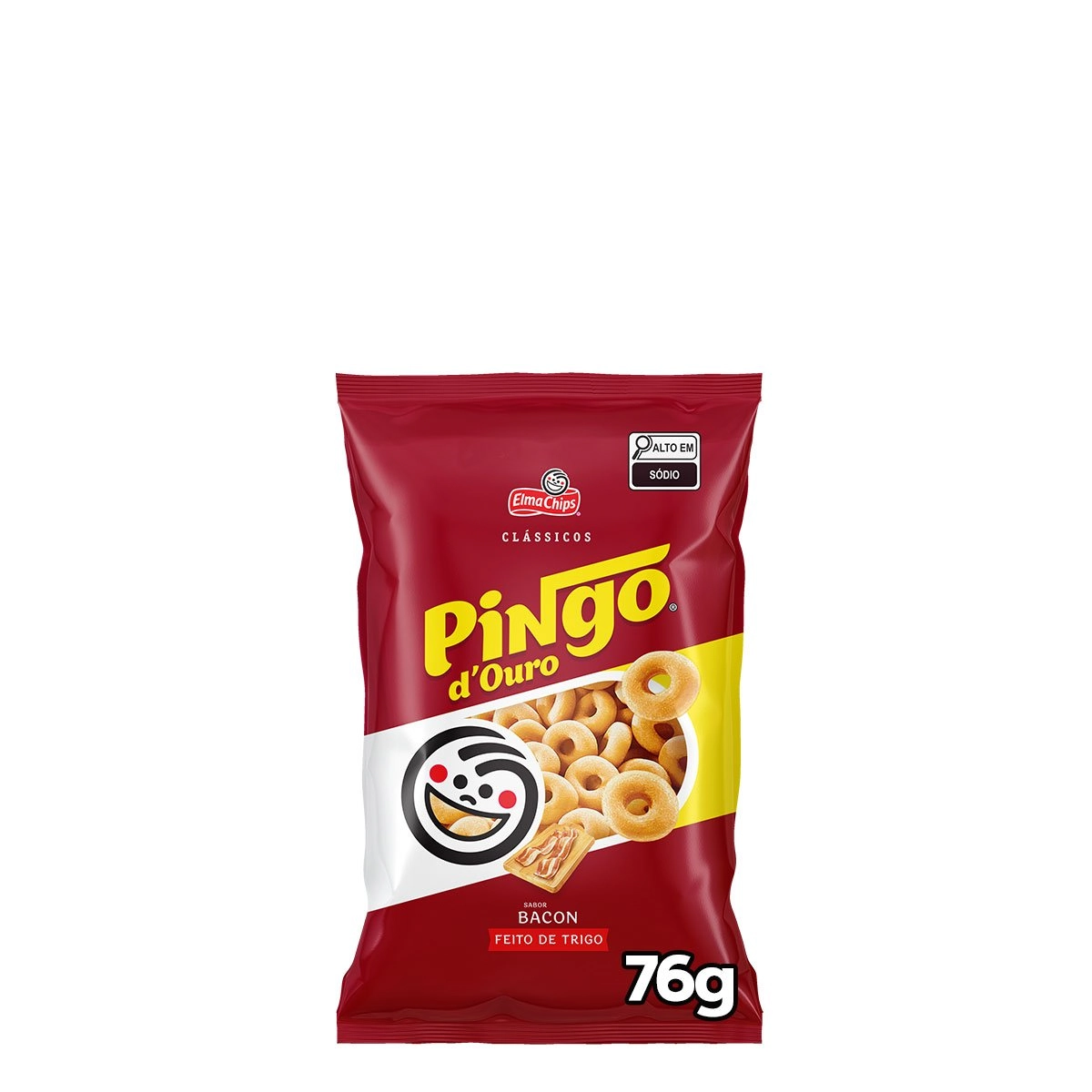 Salgadinho De Trigo Bacon Elma Chips Pingo Douro Clássicos Pacote 76g