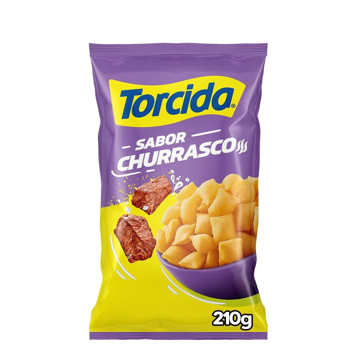 Salgadinho de Trigo Churrasco Torcida Pacote 210g
