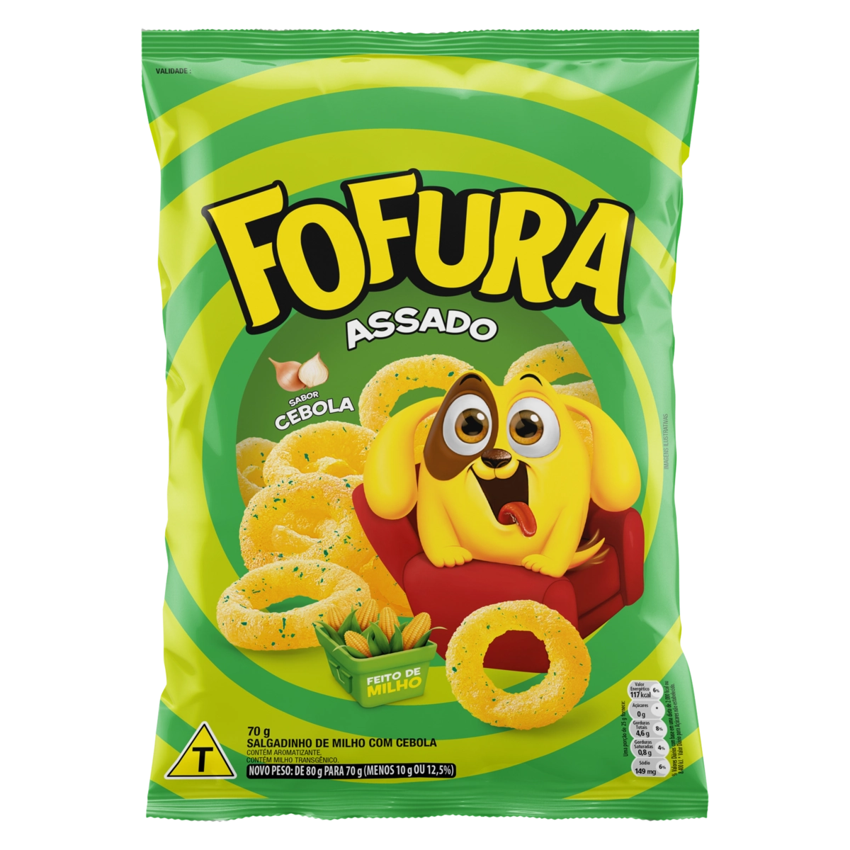Salgadinho De Milho Cebola Fofura Pacote 60g