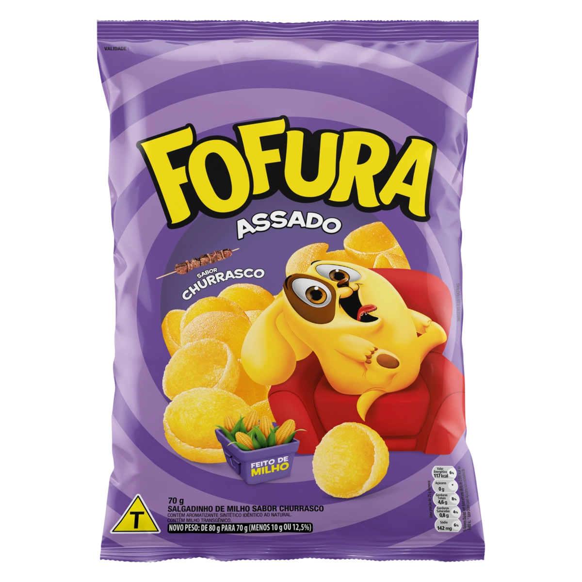 Salgadinho De Milho Churrasco Fofura Pacote 60g