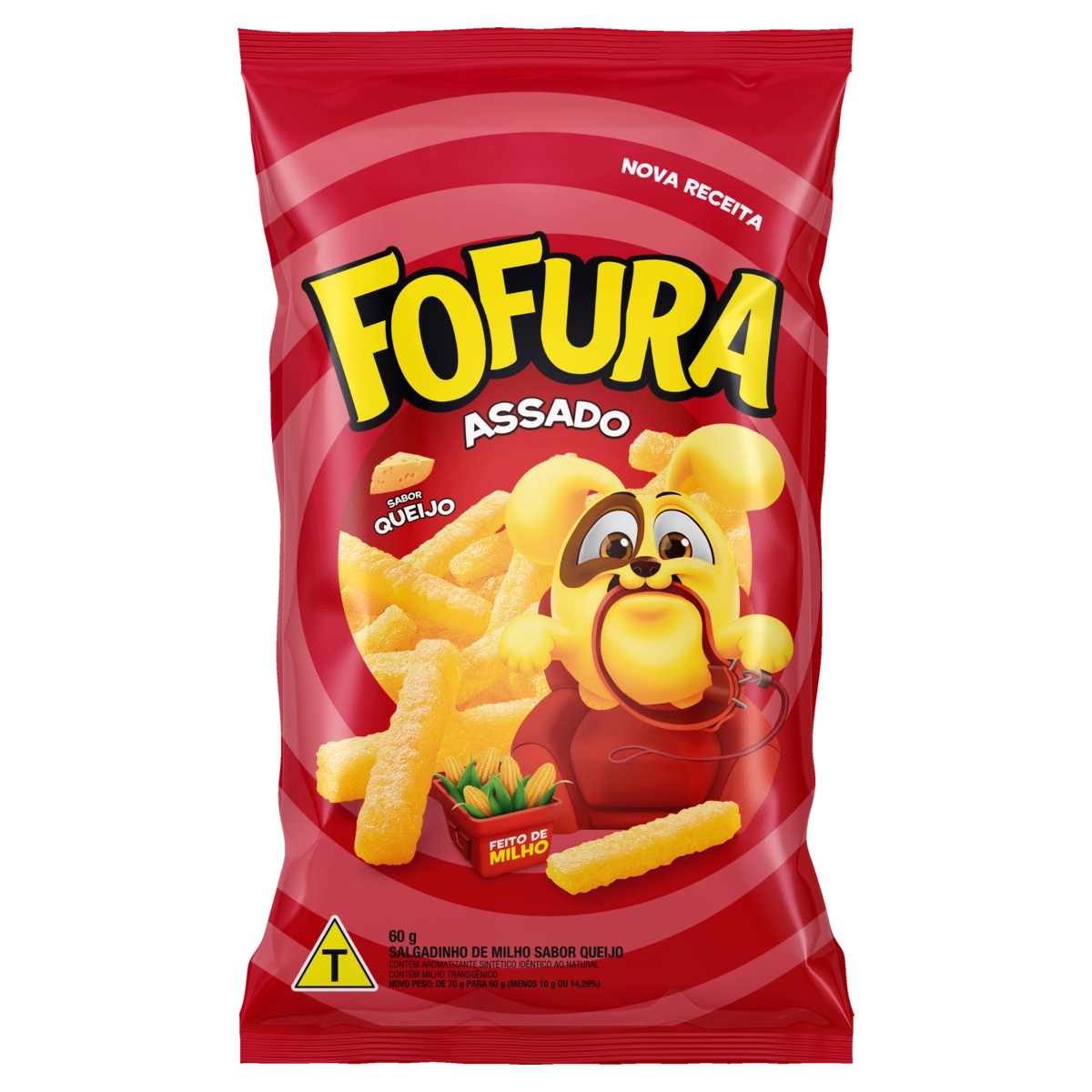 Salgadinho De Milho Queijo Fofura Pacote 60g