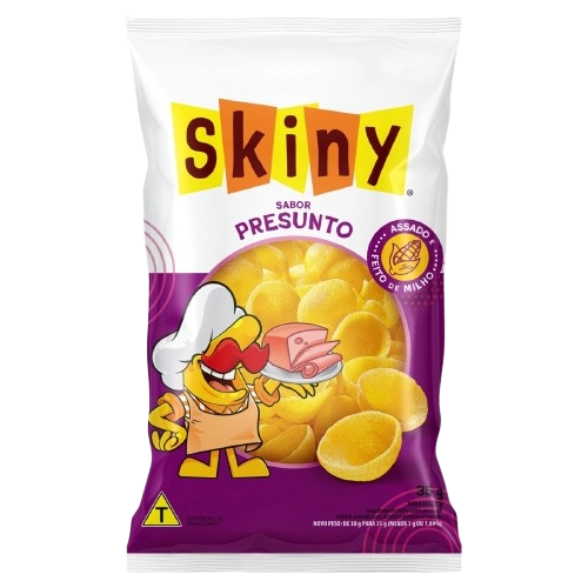 Salgadinho De Milho Presunto Skiny Pacote 35g