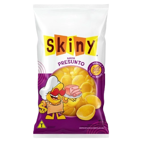 Salgadinho De Milho Presunto Skiny Pacote 60g