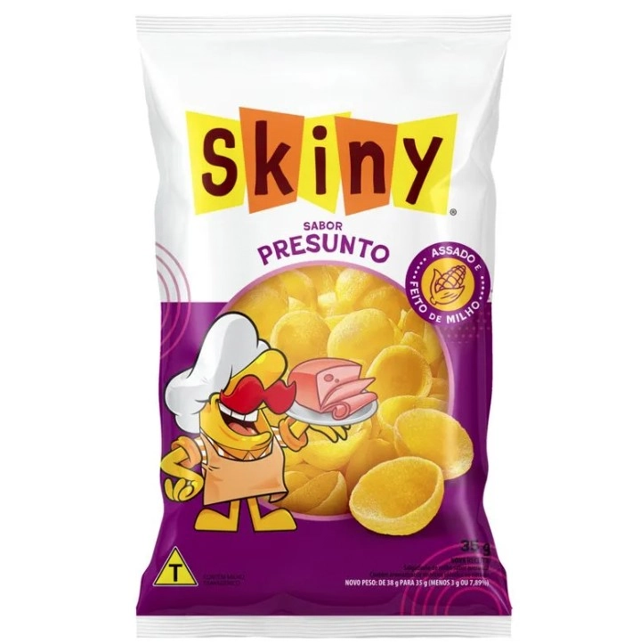 Salgadinho De Milho Presunto Skiny Pacote 35g