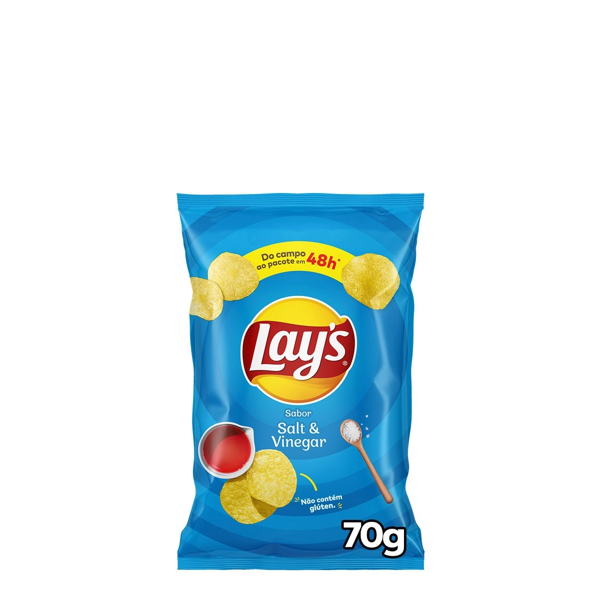 Batata Frita Lisa Salt Vinegar Lays Pacote 70g
