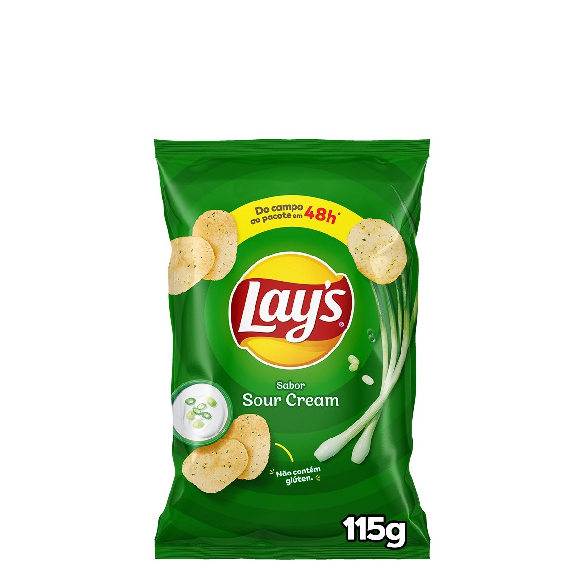 Batata Frita Lisa Sour Cream Lays Pacote 115g