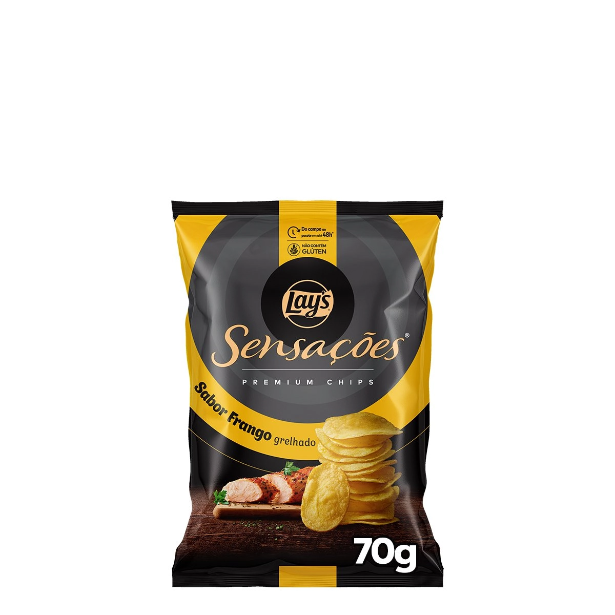 Batata Frita Lisa Frango Grelhado Lays Sensações Premium Pacote 70g