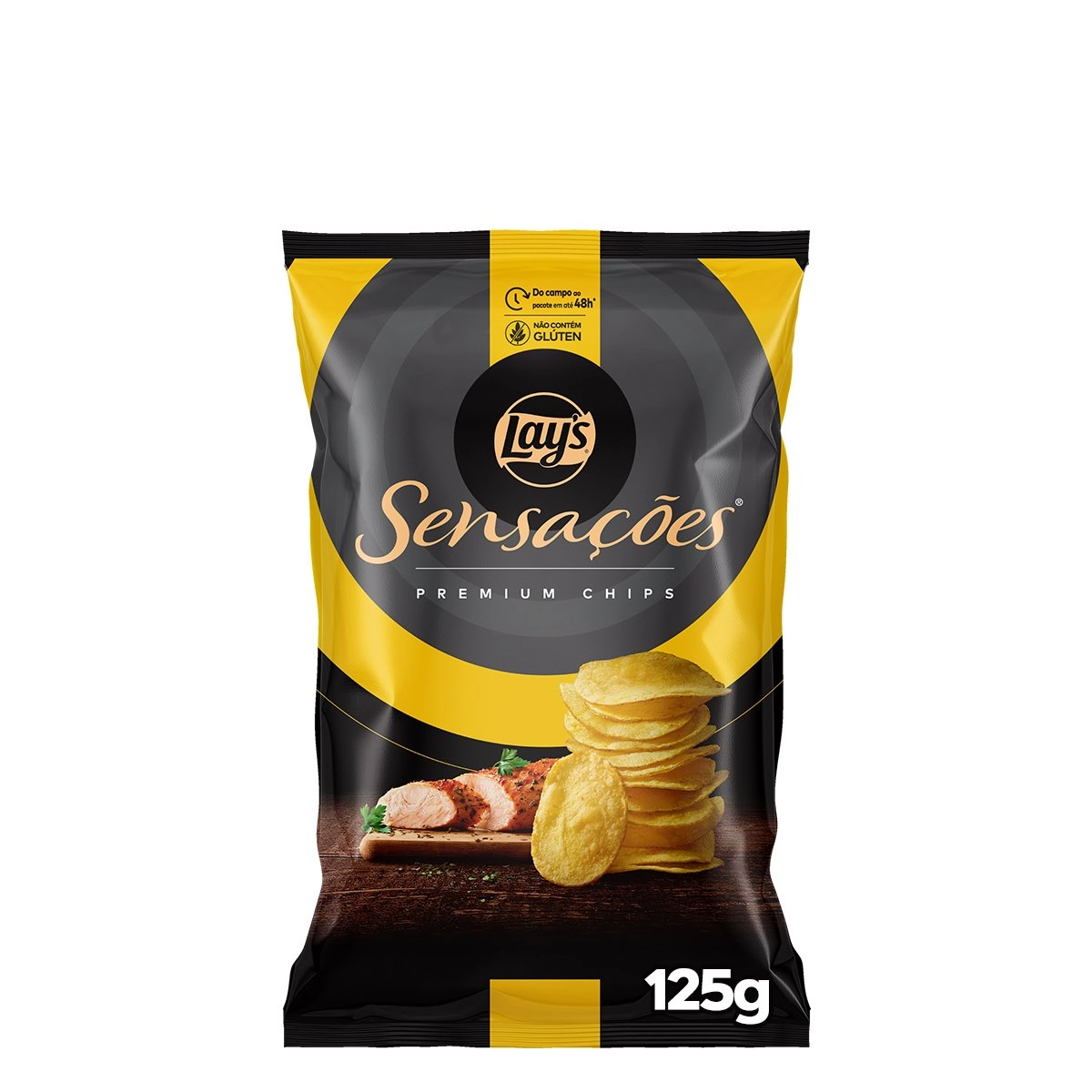 Batata Frita Lisa Frango Grelhado Lays Sensações Premium Pacote 125g