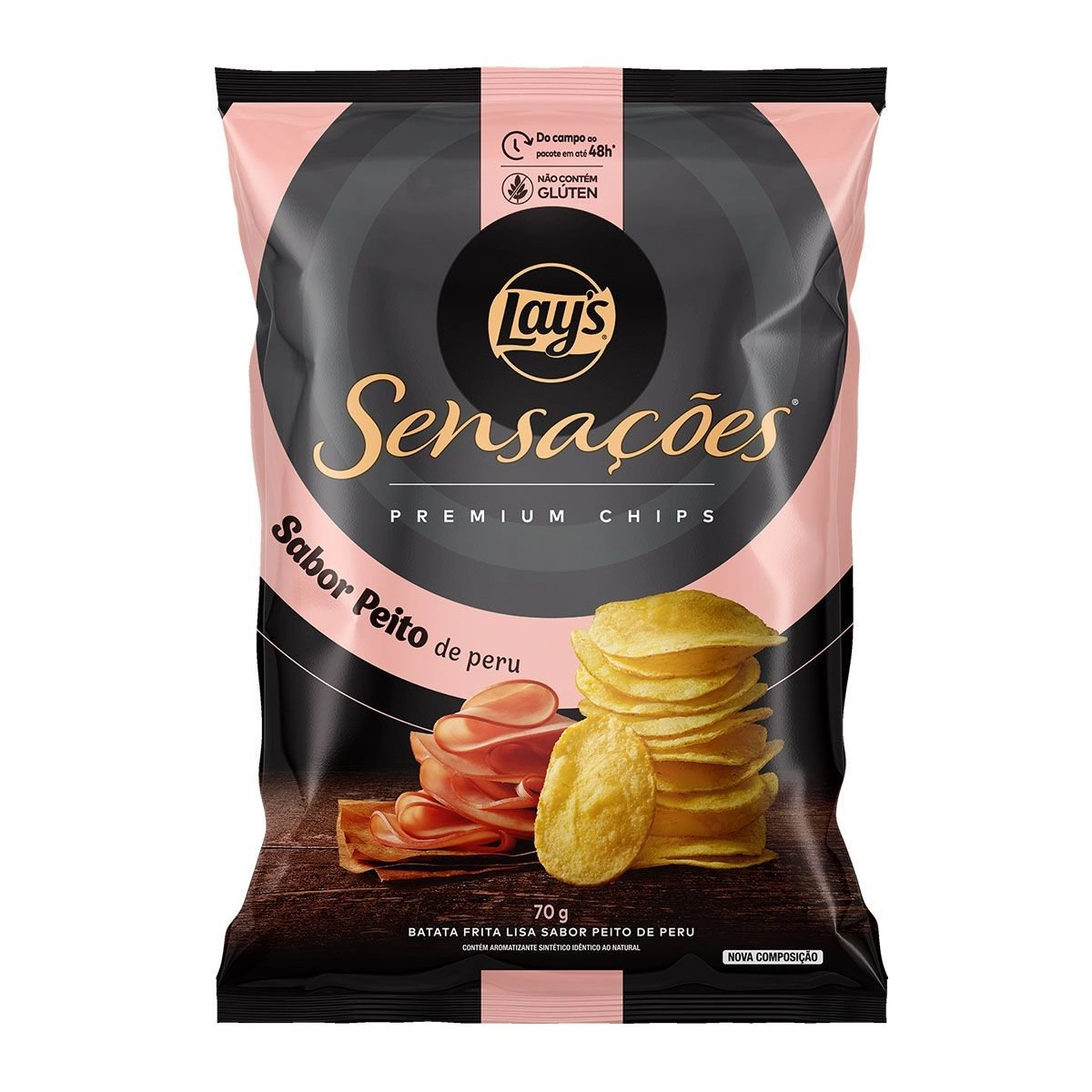 Batata Frita Lisa Peito De Peru Lays Sensações Premium Pacote 70g