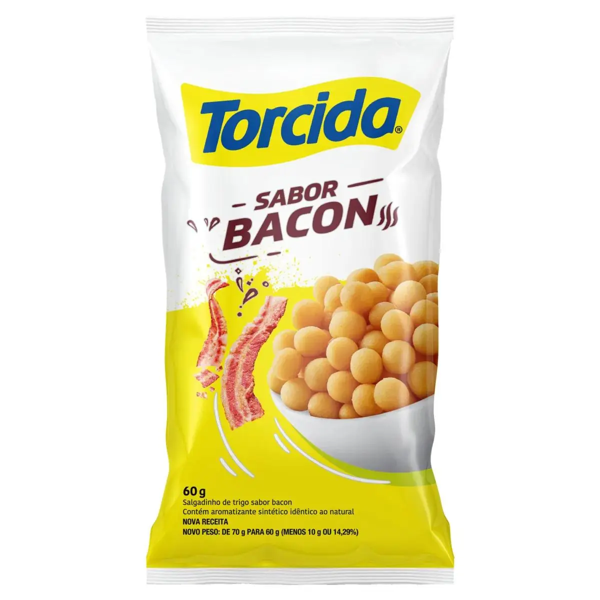 Salgadinho De Trigo Bacon Torcida Pacote 60g