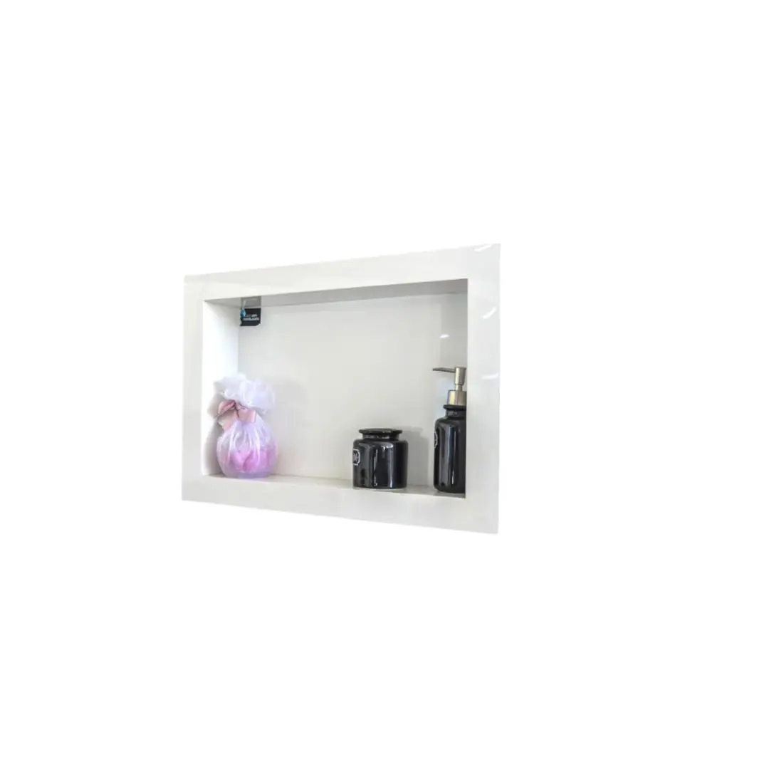 Nicho Branco Porcelanato Com Borda Dupla 70x40cm