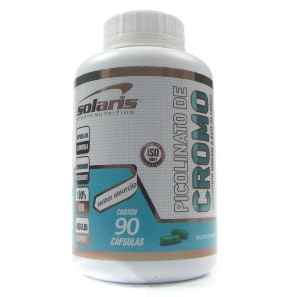 Esportivo Solaris Nutrition Picolinato De Cromo Pote 90 Cápsulas
