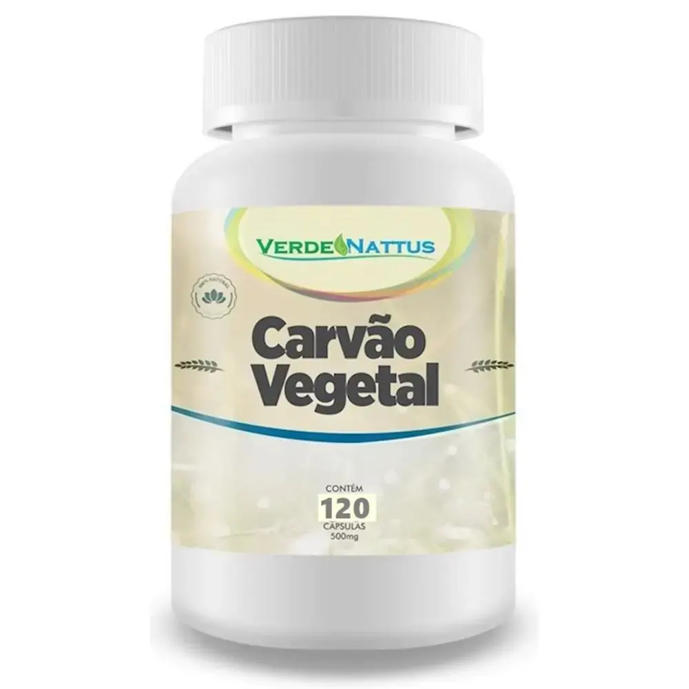 Carvão Vegetal 120caps 500mg Verde Nattus