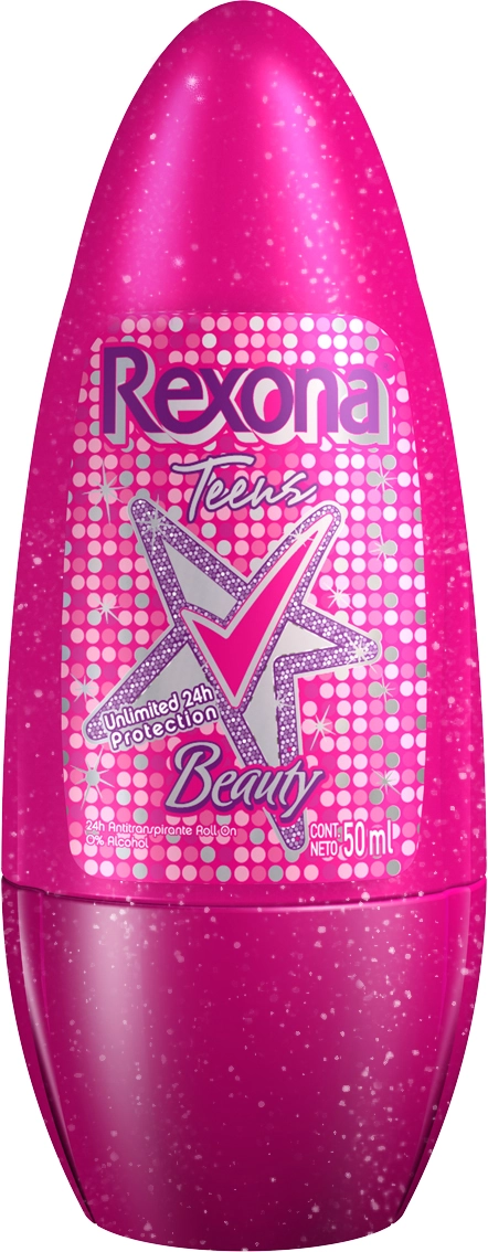 Desodorante Antitranspirante Roll On Rexona Teens Beauty 50ml