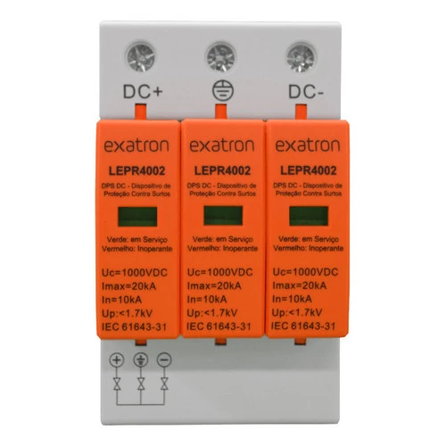 Dps Cc Dc Tripolar 3 Polos Protetor Surto 20~40ka 1000 V
