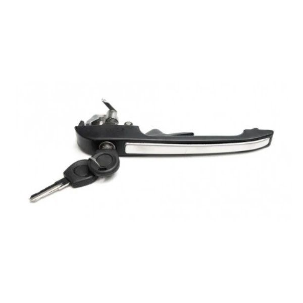 Maçaneta Externa da Porta Dianteira Lado Esquerdo com Friso Inox com Chave - DISK BOR F367520485