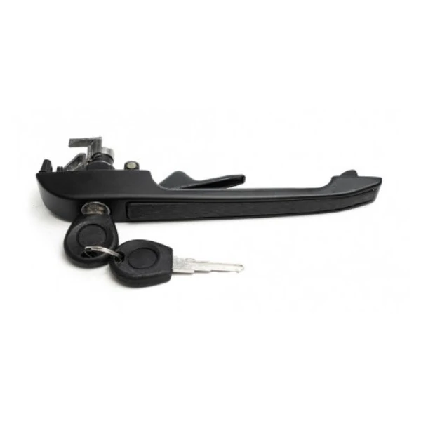 Maçaneta Externa da Porta Dianteira Lado Direito com Friso Preto com Chave - DISK BOR F367620486