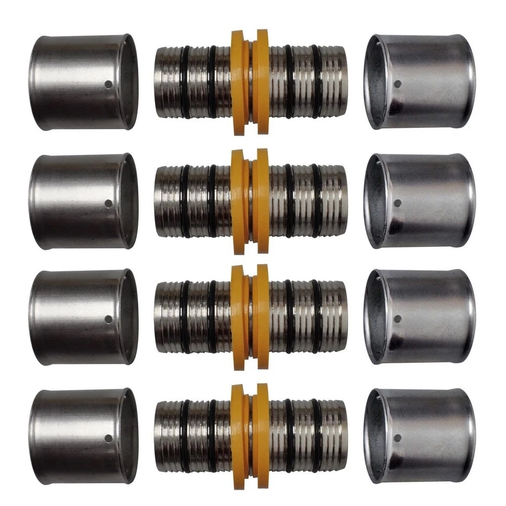 Kit 4 Conexão União De Tubos P/ Gás 16mm Pex Multicamadas