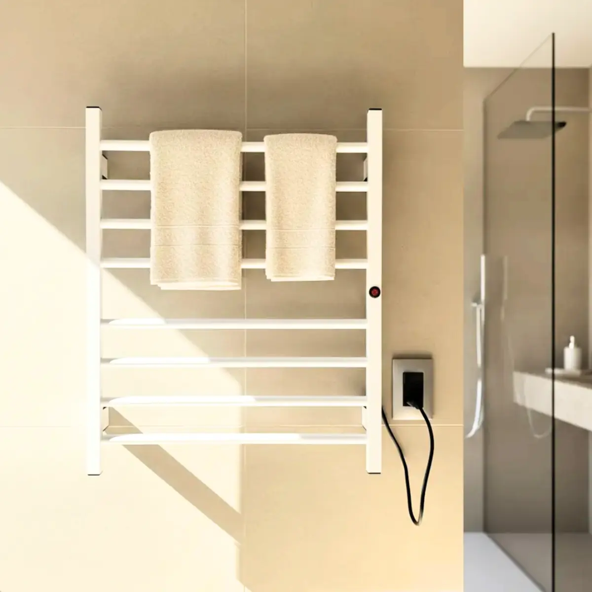 Toalheiro Termico Eletrico Larcant Branco 8 Barras 50w 127v