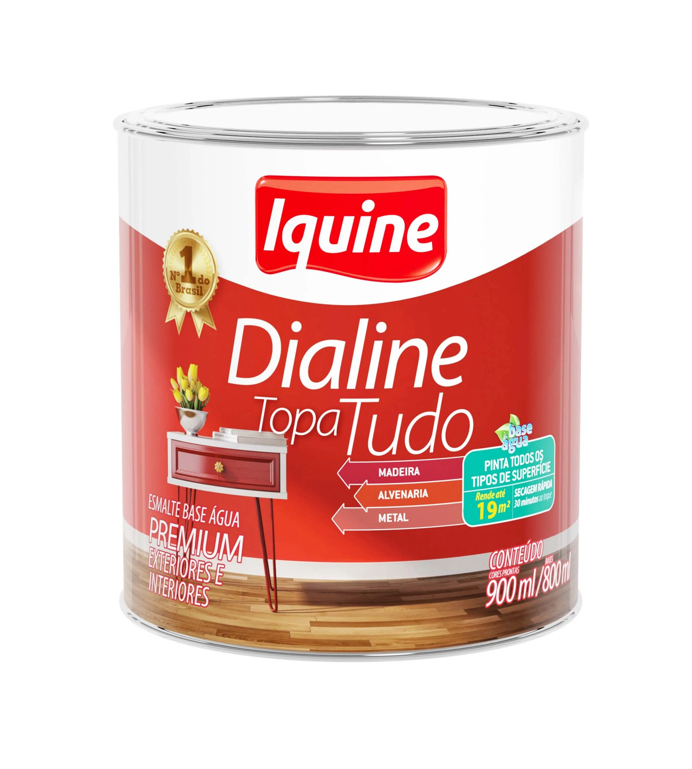 Dialine Topa Tudo Acetinado Branco Gelo 900ml - Iquine