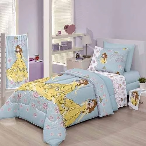 Edredom Solteiro Disney 100 Algodao Princess