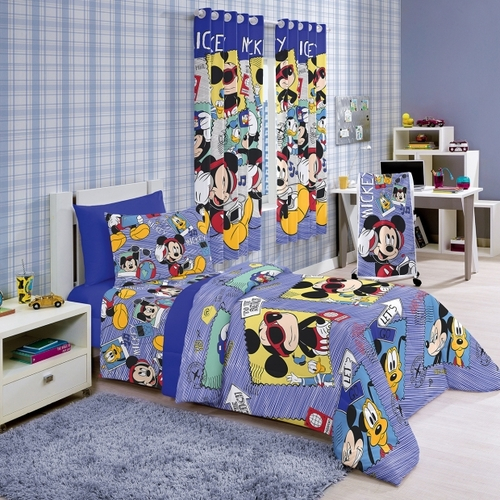 Edredom Do Mickey Sound Santista