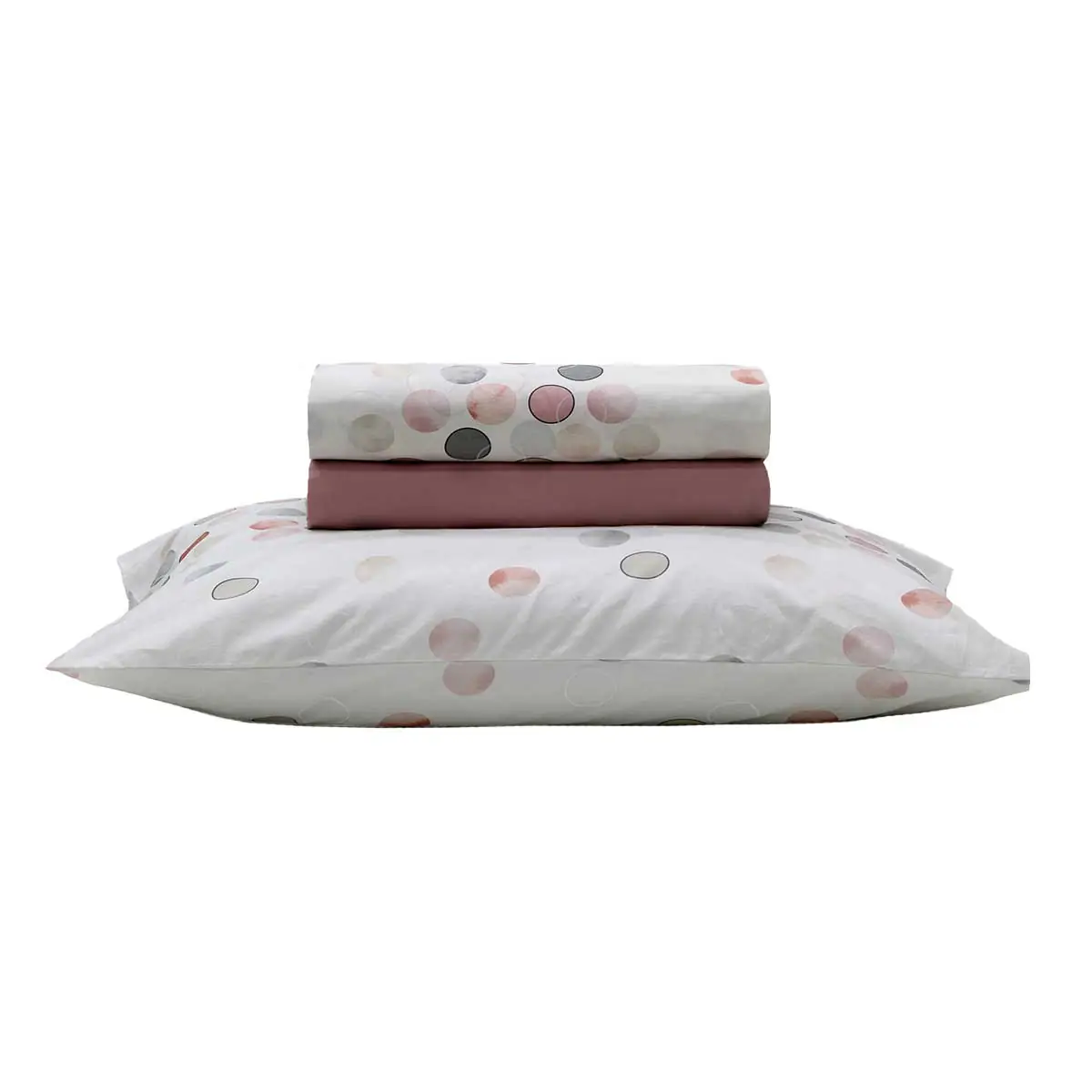 Jogo de Cama Casal 150 fios Santista Prata 4 Peças Rosa