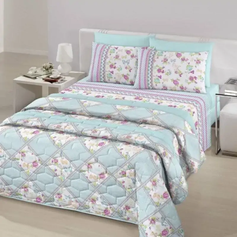 Jg.cama Santista Royal Plus Lucile Solt. Azul Un